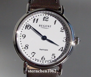 Regent * Edelstahl * Leder * Ref. 12111159 * Damen-Armbanduhr *