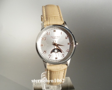 Preview: Regent * Damen-Armbanduhr * Edelstahl * Leder * Mondphase * Bico * 12111325 * 3265.40.13