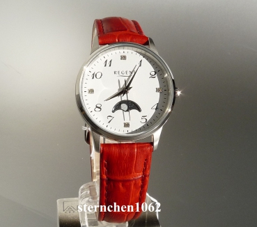 Regent * Ladies watch * stainless steel * Leather * moon phase * 12111327 * 3265.40.18