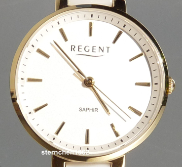 Regent * Damen-Armbanduhr * Stahl Ion * Keramik * 12211129 * F1464