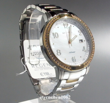 Preview: Regent * Edelstahl Bicolor * Quarz * 12230578 * Damen-Armbanduhr
