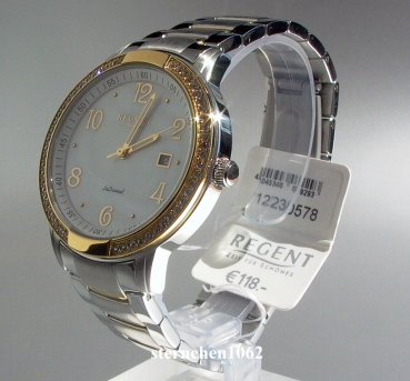 Preview: Regent * Edelstahl Bicolor * Quarz * 12230578 * Damen-Armbanduhr
