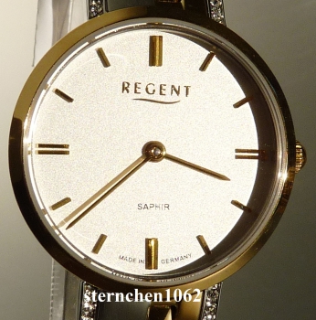 Regent * Damen-Armbanduhr * 12230714/GM-2121 * Made in Germany * Stahl