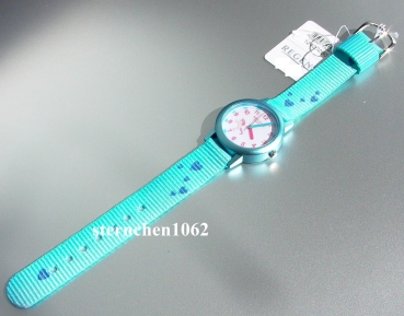 Preview: Regent * Kinderuhr * Ref. 12400280 * Textilband * Pferd/Herzen Motiv * Quarz