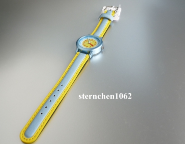 Preview: Regent * light blue/yellow * faux leather strap * 12400322 * Kids watch *
