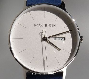 Jacob Jensen * Herren-Armbanduhr * Titan * Leder * Timeless Nordic 163 * 32163