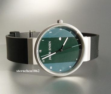 Preview: Jacob Jensen * Herren-Armbanduhr * Stahl * Kautschuk * New 715 * 32715