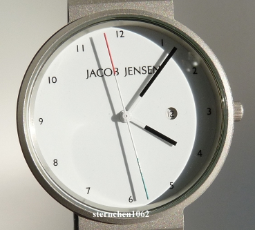 Jacob Jensen * Herren-Armbanduhr * Stahl * Kautschuk * New 733S * 32733S