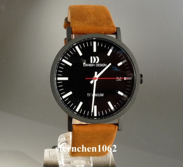 Preview: Danish Design * Herren-Armbanduhr * Titan * Leder * IQ34Q1273 * Ref. 3316364