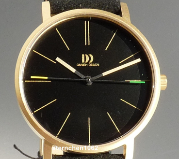 Danish Design * Damen-Armbanduhr * IV11Q1313 * 3320407 * Stahl vergoldet * Microfaser Armband *