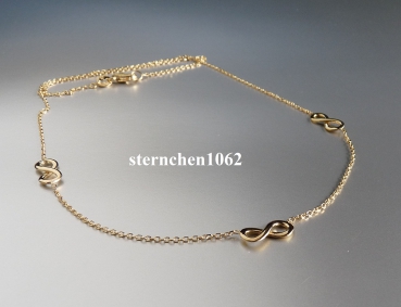 Preview: Halskette * Kette mit Anhänger * Unendlichkeit * 585 Gold * 43 cm