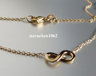 Preview: Halskette * Kette mit Anhänger * Unendlichkeit * 585 Gold * 43 cm