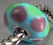 Original Trollbeads * Grün-Purpurrote Dreiecke * retired * 3