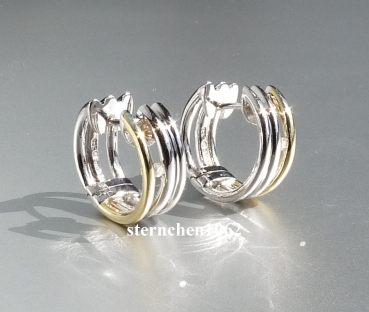 Preview: Viventy Creolen * 925 Silber * 585 Gold * Brillant * 697494