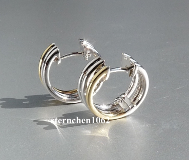 Preview: Viventy Creolen * 925 Silber * 585 Gold * Brillant * 697494