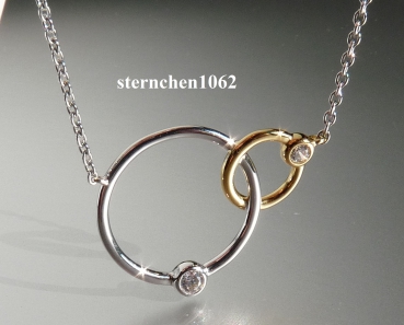 Viventy Necklace with pendant  * 925 Silver * gilded * Zirconia * 782498