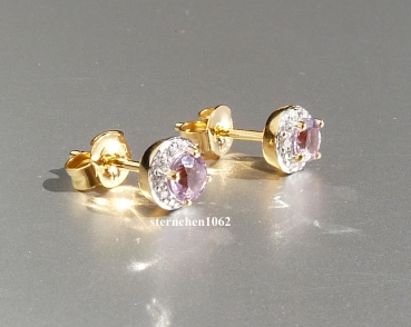 Preview: Viventy Earring * 925 Silver * Gold plated * Zirconia * Amethyst * 786174