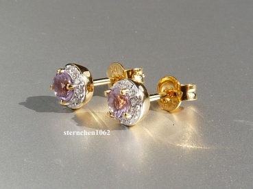 Preview: Viventy Earring * 925 Silver * Gold plated * Zirconia * Amethyst * 786174