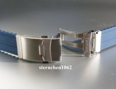 Preview: Davosa * Uhrenarmband * Argonautic Kautschuk Band * blau * 22 mm