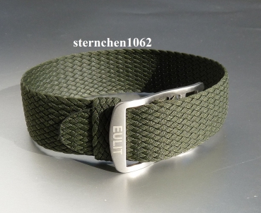 Eulit * Perlon * Durchzugsband Uhrenarmband * Baltic * Army-grün * 18 mm