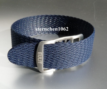 Eulit * Perlon * Durchzugsband Uhrenarmband * Baltic * Navy-blau * 20 mm