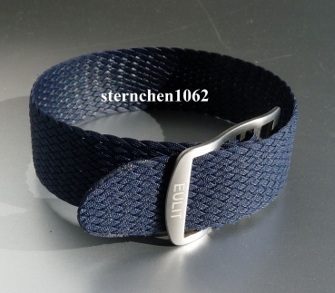 Preview: Eulit * Perlon * Durchzugsband Uhrenarmband * Baltic * Navy-blau * 18 mm