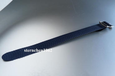 Preview: Eulit * Perlon * Durchzugsband Uhrenarmband * Baltic * Navy-blau * 18 mm