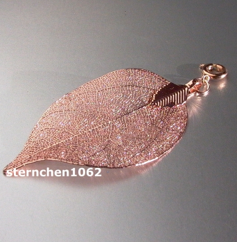 Flower Child Pendant * stainless steel IP rosegold * leaf * Size S