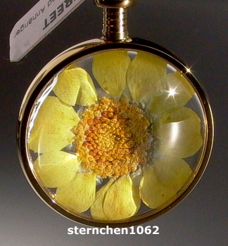 Flower Child Pendant * stainless Steel IP gold * yellow flower *