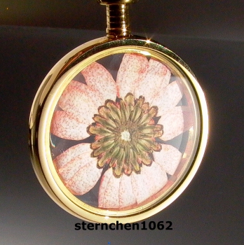 Preview: Blumenkind - Anhänger * Stahl IP Gold * orange Blüte *