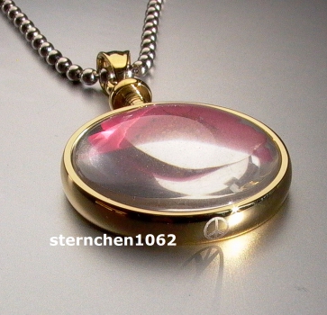 Preview: Flower Child Pendant * stainless Steel IP gold * pink flower *