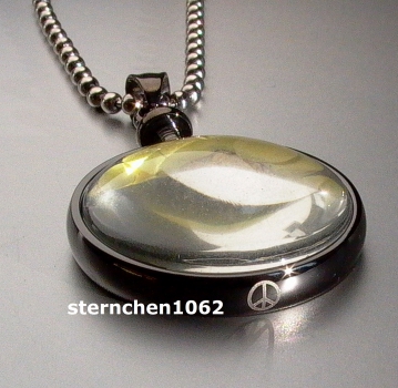 Preview: Blumenkind - Anhänger * Stahl IP Grau * gelbe Blüte *