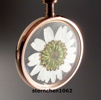 Preview: Blumenkind - Anhänger * Stahl IP Rosé * weiße Blüte *