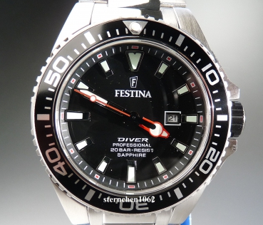 Festina * Men's wristwatch * Diver * Steel * F20663/3 * Quartz * Sapphire glass