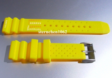 Barington * Plastic watch strap * Diver * Divers Scale * yellow * 20 mm