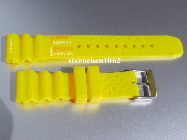 Eulit * Kunstoff Uhrenarmband für Uhren * Diver * Taucherskala * gelb * 20 mm
