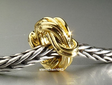 Trollbeads * Doppelter Unendlichkeitsknoten, 18k vergoldet  *