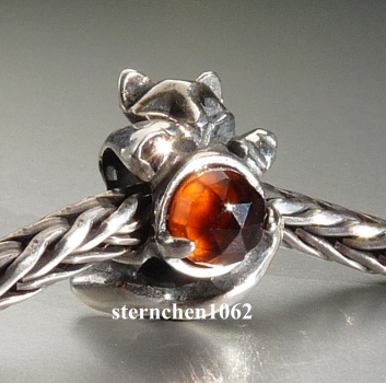 Preview: Trollbeads * Edle Pfötchen mit Hessonit Granat *