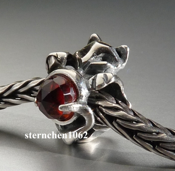 Preview: Trollbeads * Edle Pfötchen mit Hessonit Granat *