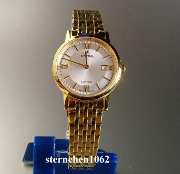 Preview: Festina * Damen Armbanduhr * Swiss Made * Edelstahl goldfarben * Ref. F20021/1