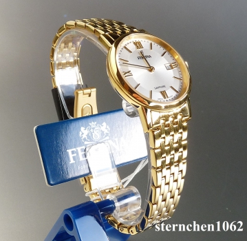 Preview: Festina * Damen Armbanduhr * Swiss Made * Edelstahl goldfarben * Ref. F20021/1