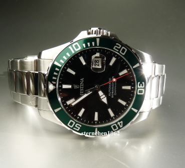 Preview: Festina * Herrenuhr * Diver Automatik * Stahl * Ref. F20531/2 * Saphirglas