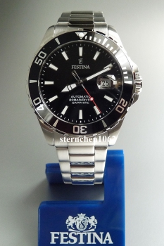 Preview: Festina * Herrenuhr * Diver Automatik * Stahl * Ref. F20531/4 * Saphirglas
