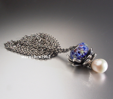 Trollbeads * Fantasy Halskette Perle * Gigantische Lotus * 90 cm * Limited Edition *