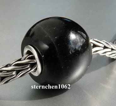 Preview: Trollbeads * Jumbo Rundes Schwarzes Tigerauge * 03 *