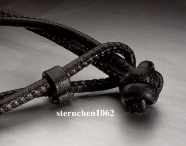 Preview: VIVENTY Stars * Lederarmband * Schwarz 41cm