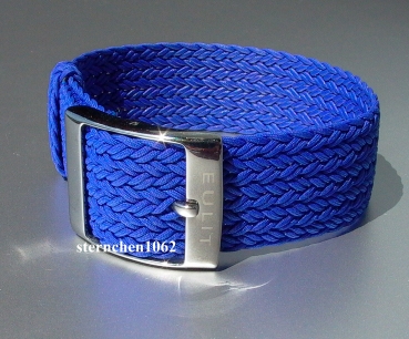 Eulit * Perlon * Durchzugsband Uhrenarmband * Palma * blau * 22 mm