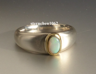 Unique * Ring * 925 Silver * 750 Gold * Opal