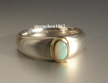 Einzelstück * Ring * 925 Silber * 750 Gold * Opal *