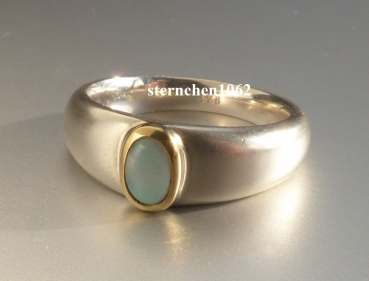 Preview: Einzelstück * Ring * 925 Silber * 750 Gold * Opal *